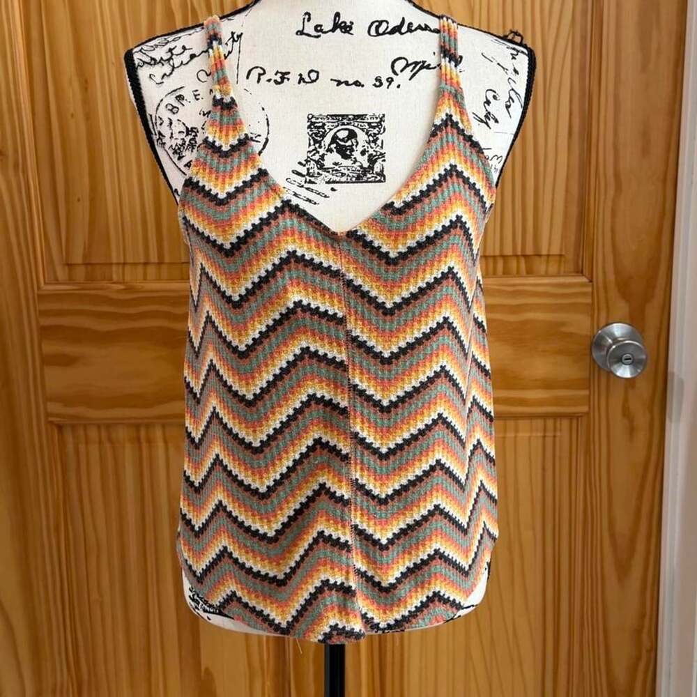 Free People Chevron Knit Tank Top Size M